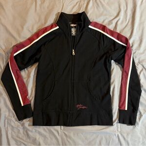 Harley-Davidson Black and Maroon Sweatshirt Jacket